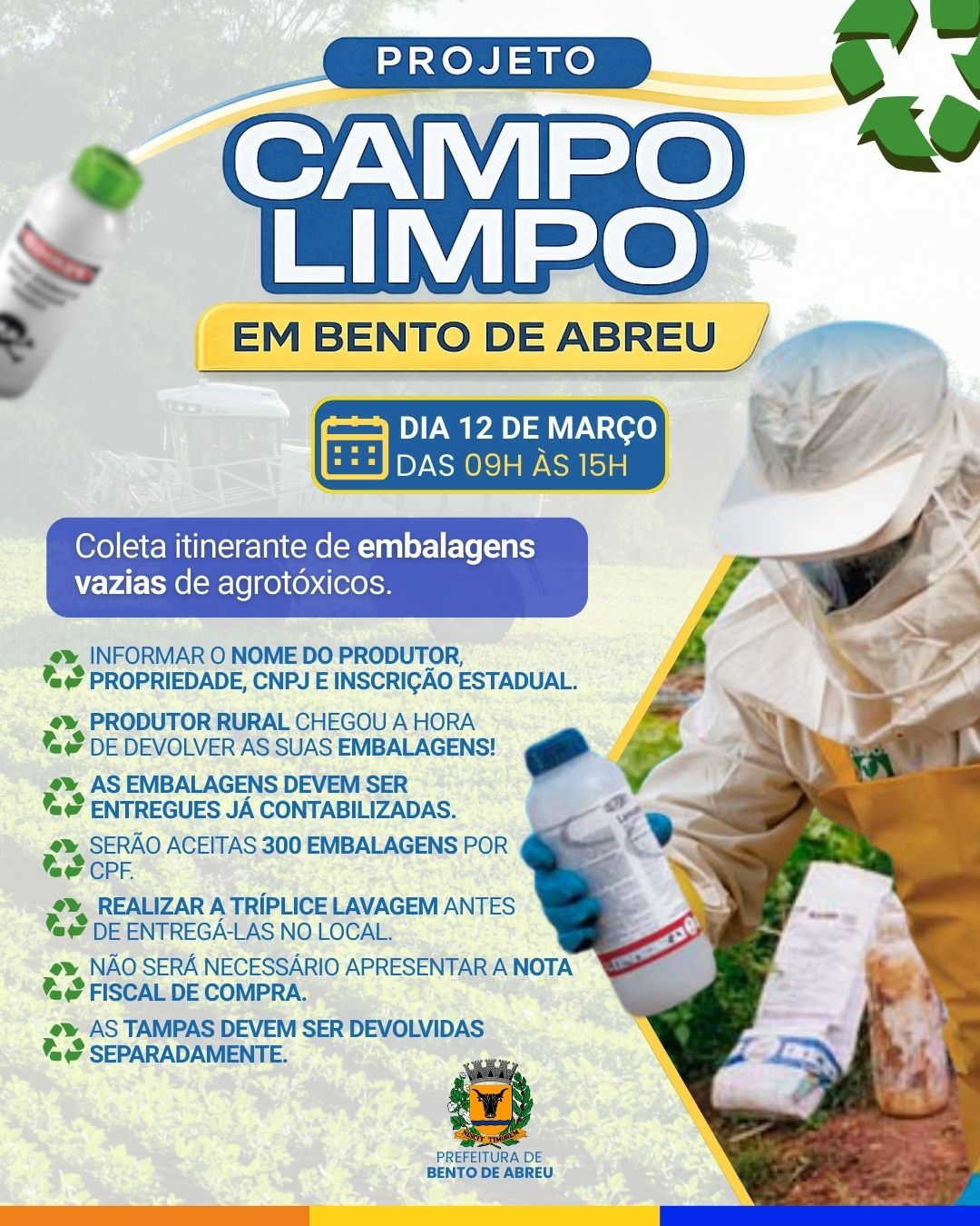 PROJETO CAMPO LIMPO 2026 - Prefeitura Municipal de Bento de Abreu-SP