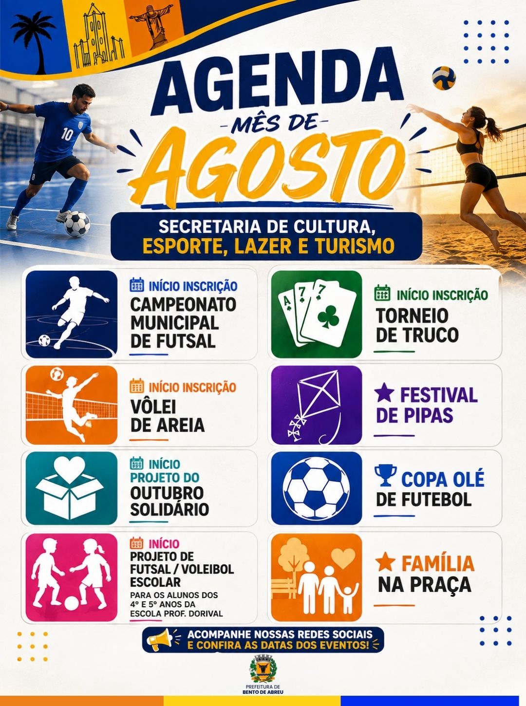 PROGRAMAÇÃO MÊS DE AGOSTO - Prefeitura Municipal de Bento de Abreu-SP
