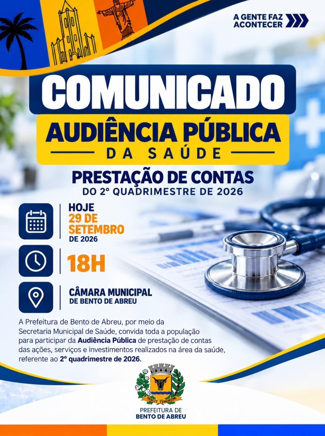 AUDIÊNCIA PÚBLICA DA SAÚDE. - Prefeitura Municipal de Bento de Abreu-SP
