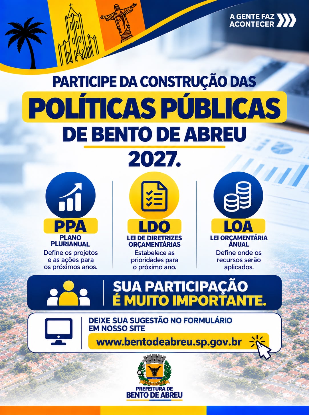 PARTICIPAÇÃO NO PLURIANUAL PPA - Prefeitura Municipal de Bento de Abreu-SP