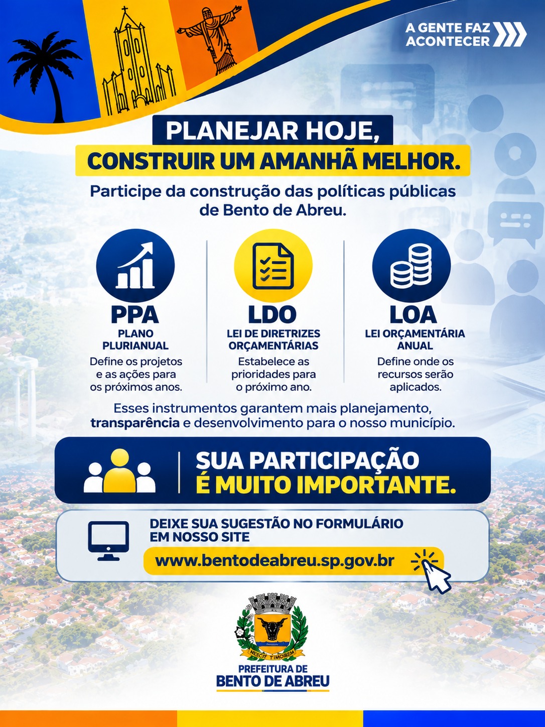 PARTICIPAÇÃO NO PLURIANUAL PPA - Prefeitura Municipal de Bento de Abreu-SP