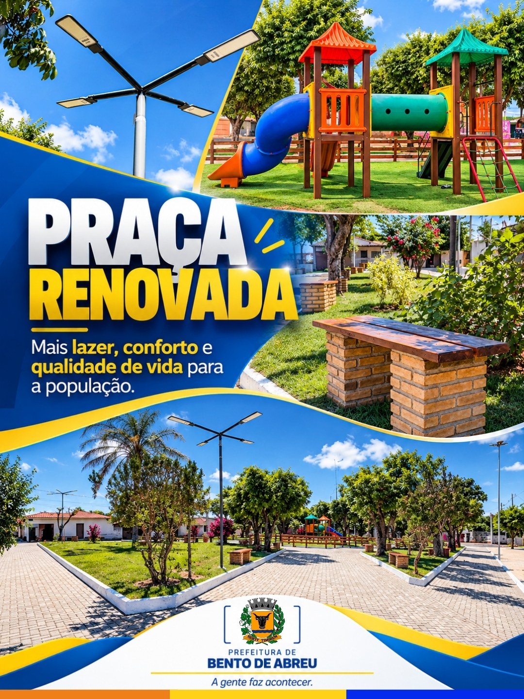 PRAÇA ALTO BENEDITO MARIA BATISTA RENOVADA! - Prefeitura Municipal de Bento de Abreu-SP